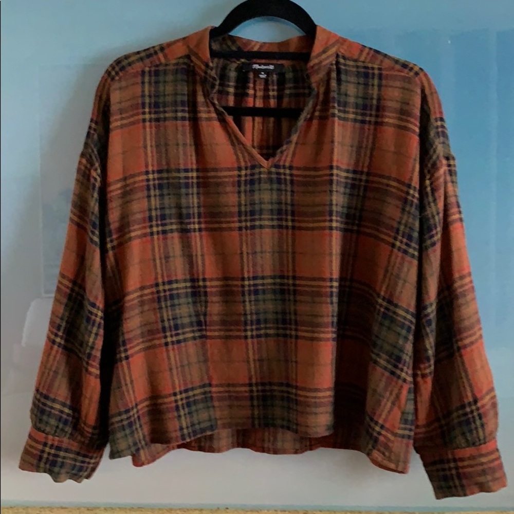 Madewell plaid blouse